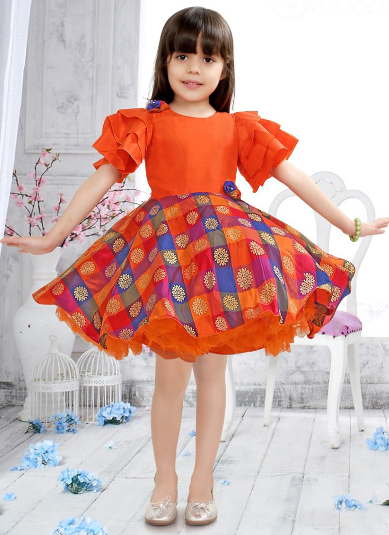 Orange hot sale baby dress